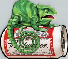 Cartão postal publicitário Frank the Lizard on Budweiser Bud Can Die Cut lata de cerveja longa em forma de lata comprar usado  Enviando para Brazil