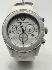 Relógio cronógrafo masculino Emporio Armani cerâmica AR1435 com pulseira de silicone comprar usado  Enviando para Brazil