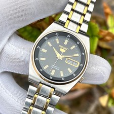 Vintage Seiko 5 Mostrador Automático Ferroviário Relógio Masculino Original Japão Cal. 7S26 comprar usado  Enviando para Brazil