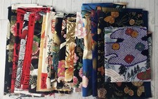 Lote de 16 colchas de costura artesanais de tecido japonês asiático 2 libras tamanho misto comprar usado  Enviando para Brazil