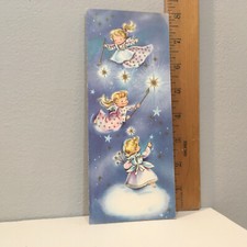 Cartão de Natal vintage três pequenos ângulos estrelas do céu azul comprar usado Cartão de Natal vintage três pequenos ângulos estrelas do céu azul comprar usado  Enviando para Brazil