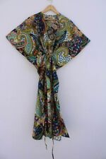 Kaftan de algodão, Kaftan longo de algodão feminino, estampado floral, vestido de festa comprar usado  Enviando para Brazil