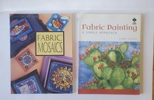 Usado, Lot of 2 Fabric Mosaics And Fabric Painting Craft Books. Used Very Good Cond. comprar usado  Enviando para Brazil