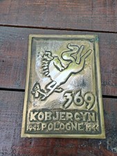 Militariat plaque commémorati d'occasion  Quimper