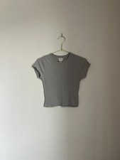 Usado, Camiseta BDG Feminina Perfect Baby com nervuras em Cinza Claro Tamanho PEQUENO comprar usado  Enviando para Brazil