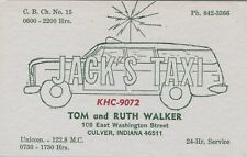 vintage rádio CB QSL cartão postal táxi Tom Ruth Walker década de 1960 Culver Indiana comprar usado  Enviando para Brazil