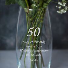 Personalised glass vase for sale  MANCHESTER