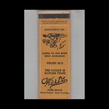 Matchbook cover werts for sale  Raymond