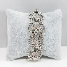 Charming Charlie's Lacy pulseira de strass transparente tom prata, 8 polegadas comprar usado  Enviando para Brazil