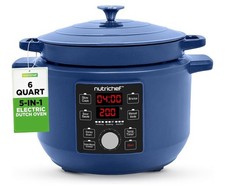 ⚡️Forno elétrico holandês Nutrichef 1500W azul | Cozinha versátil 5 em 1 comprar usado  Enviando para Brazil