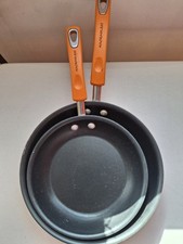 Usado, Conjunto de frigideira Rachel Ray 2 peças laranja teflon 8,5 + 10 polegadas comprar usado  Enviando para Brazil