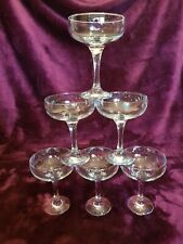 Champagne glasses saucers for sale  FARINGDON