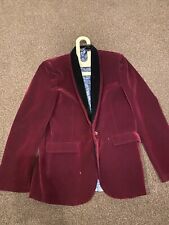 Red velvet blazer for sale  WALSALL