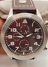 Invicta I-Force 0352 - Relógio masculino mostrador marrom pulseira de couro marrom comprar usado  Enviando para Brazil