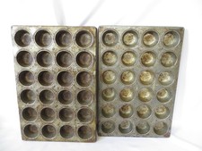 Conjunto de panelas de muffin comerciais vintage 24 xícaras assadeiras de aço assadeira industrial comprar usado  Enviando para Brazil