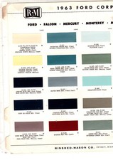 1963 FORD MERCURY THUNDERBIRD LINCOLN FALCON METEOR COMET 63 LASCAS DE TINTA RM 2PGS comprar usado  Enviando para Brazil