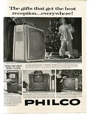 Usado, Philco Slender Seventeener 1959 TV portátil árbol de Navidad anuncio impreso segunda mano  Embacar hacia Argentina