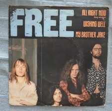 Usado, FREE ALL RIGHT NOW MY BROTHER JAKE WISHING WELL 7 INCH SINGLE ISLAND IEP 6 P/S comprar usado  Enviando para Brazil