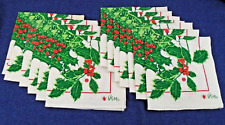 Conjunto 13 guardanapos de tecido vintage Vera Ladybug Holly Natal 16", usado comprar usado  Enviando para Brazil