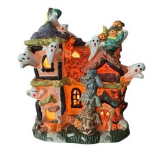 Casa iluminadora de porcelana Halloween Haunted Ghost Opera comprar usado  Enviando para Brazil