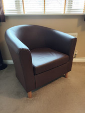 Brown faux leather for sale  MARKET DRAYTON