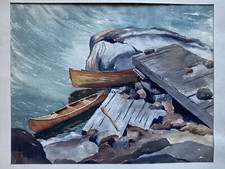 50s modernism watercolor for sale  Northfield