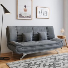 Grey linen seater for sale  HARROW