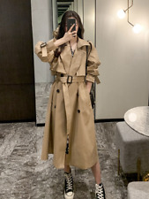Jaqueta trench coat feminina cor sólida lapelas botões linha dupla longa corta-vento comprar usado Jaqueta trench coat feminina cor sólida lapelas botões linha dupla longa corta-vento comprar usado  Enviando para Brazil