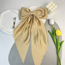 Grampo de cabelo feminino grande laço fita barrettes aço cetim grampo de cabelo acessórios comprar usado  Enviando para Brazil