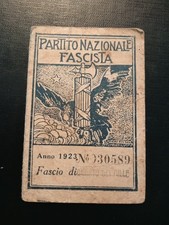 Tessera ventennio pnf usato  Zelo Buon Persico