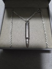 Silver bullet necklace for sale  LANCASTER