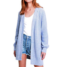 Usado, Cardigã suéter feminino GAP (L) azul bebê 100% algodão frente aberta comprar usado  Enviando para Brazil