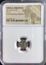 Usado, Moeda de imitação antiga grega Fourree Maroneia Thrace 400BC-350BC com certificação NGC comprar usado  Enviando para Brazil