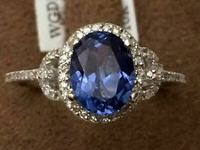 Bague fiançailles halo d'occasion  Expédié en France
