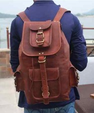 Leather bag backpack for sale  USA