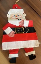 Porta-Cartão de Natal Vintage Feltro Papai Noel Holiday Pendurado na Parede Kurt Adler comprar usado  Enviando para Brazil