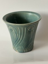 Antigo cachepot redemoinho verde turquesa plantador de cerâmica Art Deco estilo Califórnia comprar usado  Enviando para Brazil