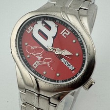 Nascar Dale Jr 8 Reloj de Cuarzo Hombre Plata Rojo Ovalado Japón Analógico Batería Nueva 8" segunda mano  Embacar hacia Mexico