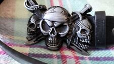 Belt leather skull for sale  SEAFORD