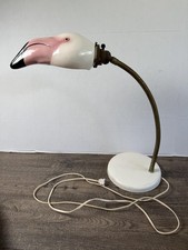 Luminária de mesa vintage de cerâmica flamingo década de 1950 cabeça de pássaro rosa pescoço de ganso 16" de altura comprar usado  Enviando para Brazil