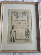 Rare certificat bonne d'occasion  Lunéville