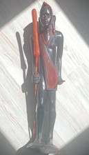 Holzfigur massai krieger gebraucht kaufen  Viersen