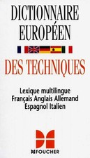 Dictionnaire europeen techniqu d'occasion  France