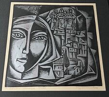 Vintage 60s woodblock for sale  Belleville