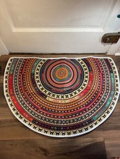 Tapete de porta meio redondo, tapete de chão de banheiro semi círculo, mandala boêmio boêmio não..., usado comprar usado  Enviando para Brazil