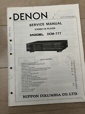 Denon service manuals for sale  Shrewsbury
