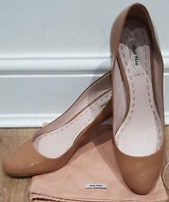 Sapatos de quadra MIU MIU couro marrom caramelo patente salto agulha EU40 UK7, usado comprar usado Sapatos de quadra MIU MIU couro marrom caramelo patente salto agulha EU40 UK7, usado comprar usado  Enviando para Brazil