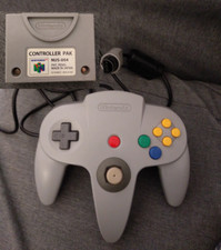 Original Nintendo 64 controller + Pak +new joystick grey official mando gris N64 comprar usado  Enviando para Brazil