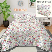 Red floral quilt for sale  USA