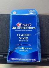 😁 Kit de blanqueamiento dental Crest 3D blanco clásico vívido Whitestrips 6 niveles 27/03  segunda mano  Embacar hacia Mexico